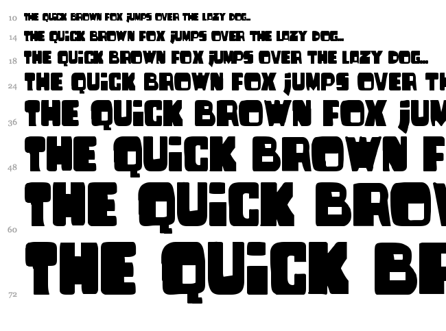DK Harrumph font waterfall